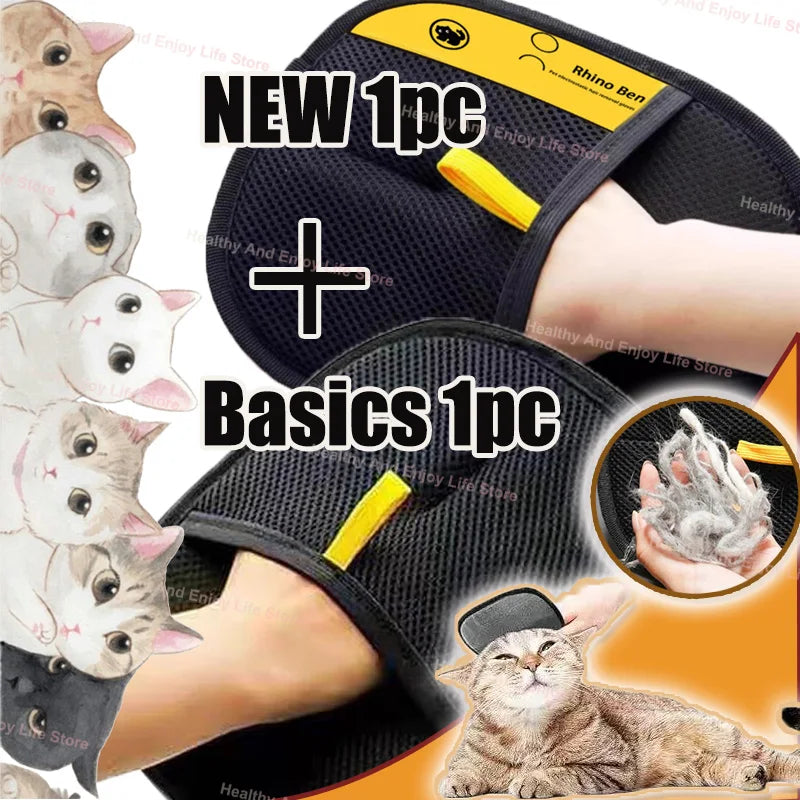 Pet Grooming Gloves for Hair Removal and Massage Tool