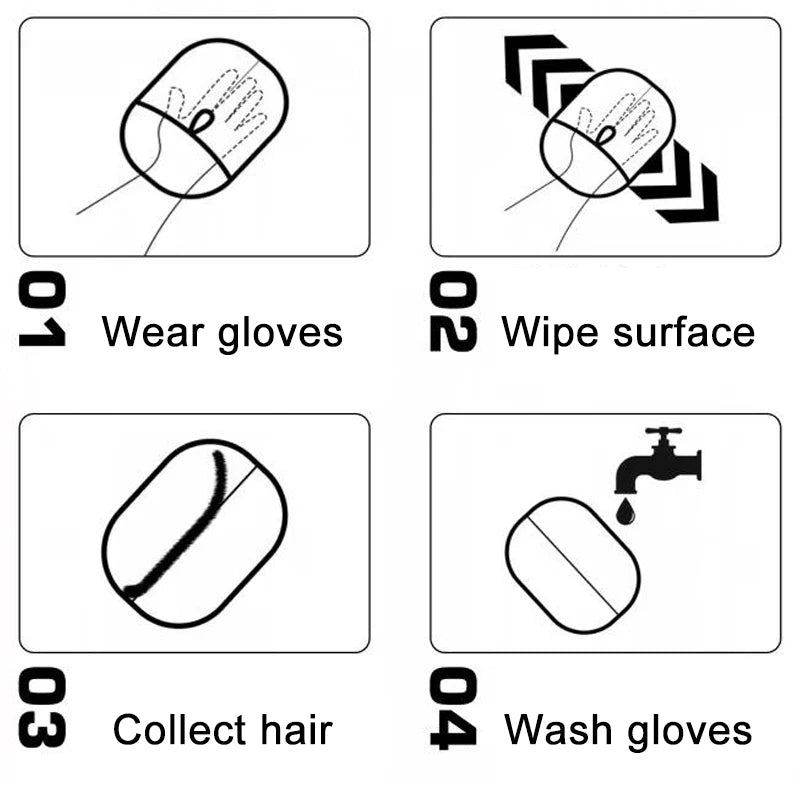 Pet Grooming Gloves for Hair Removal and Massage Tool