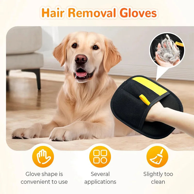 Pet Grooming Gloves for Hair Removal and Massage Tool