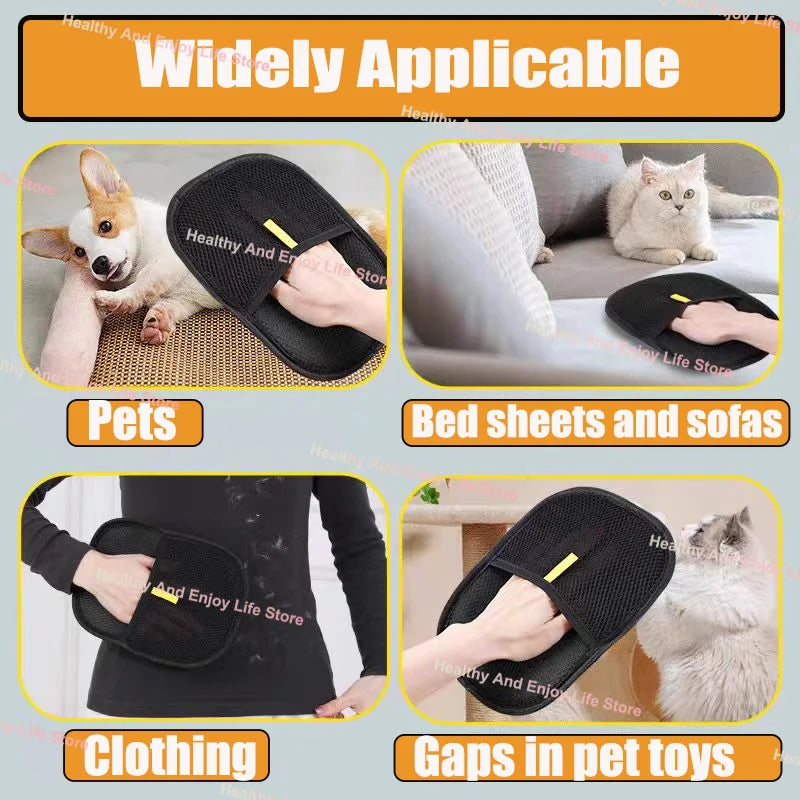 Pet Grooming Gloves for Hair Removal and Massage Tool