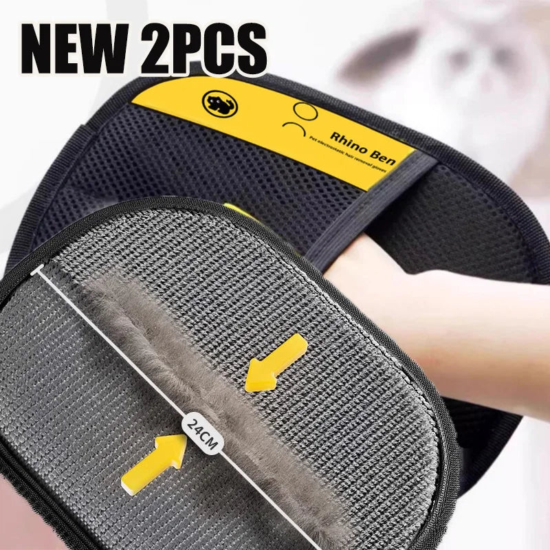 Pet Grooming Gloves for Hair Removal and Massage Tool